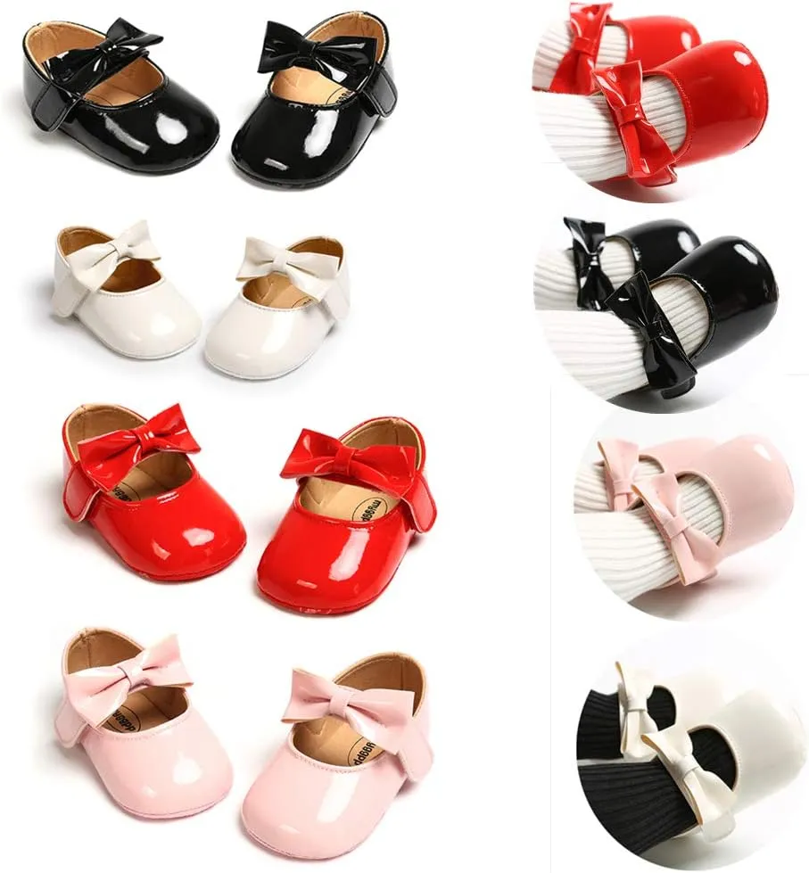 Baby Girl Moccasins Princess Sparkly Mary Jane Dresses Shoes Premium Lightweight Soft Sole Crib Shoes Toddler Shoes
