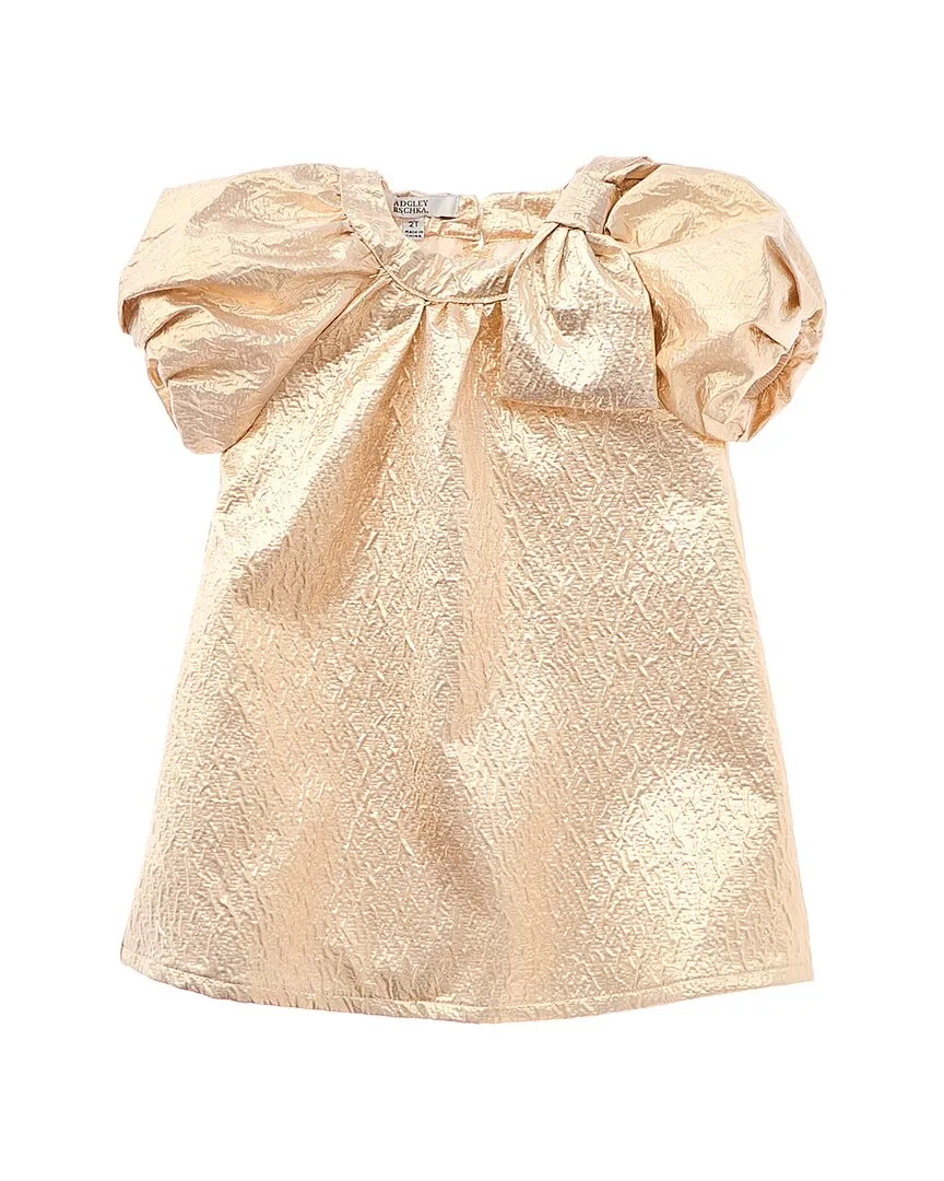 Badgley Mischka Bonded Metallic Texture Trapeze Dress