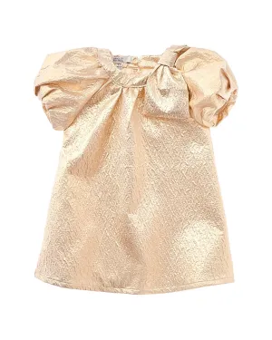 Badgley Mischka Bonded Metallic Texture Trapeze Dress