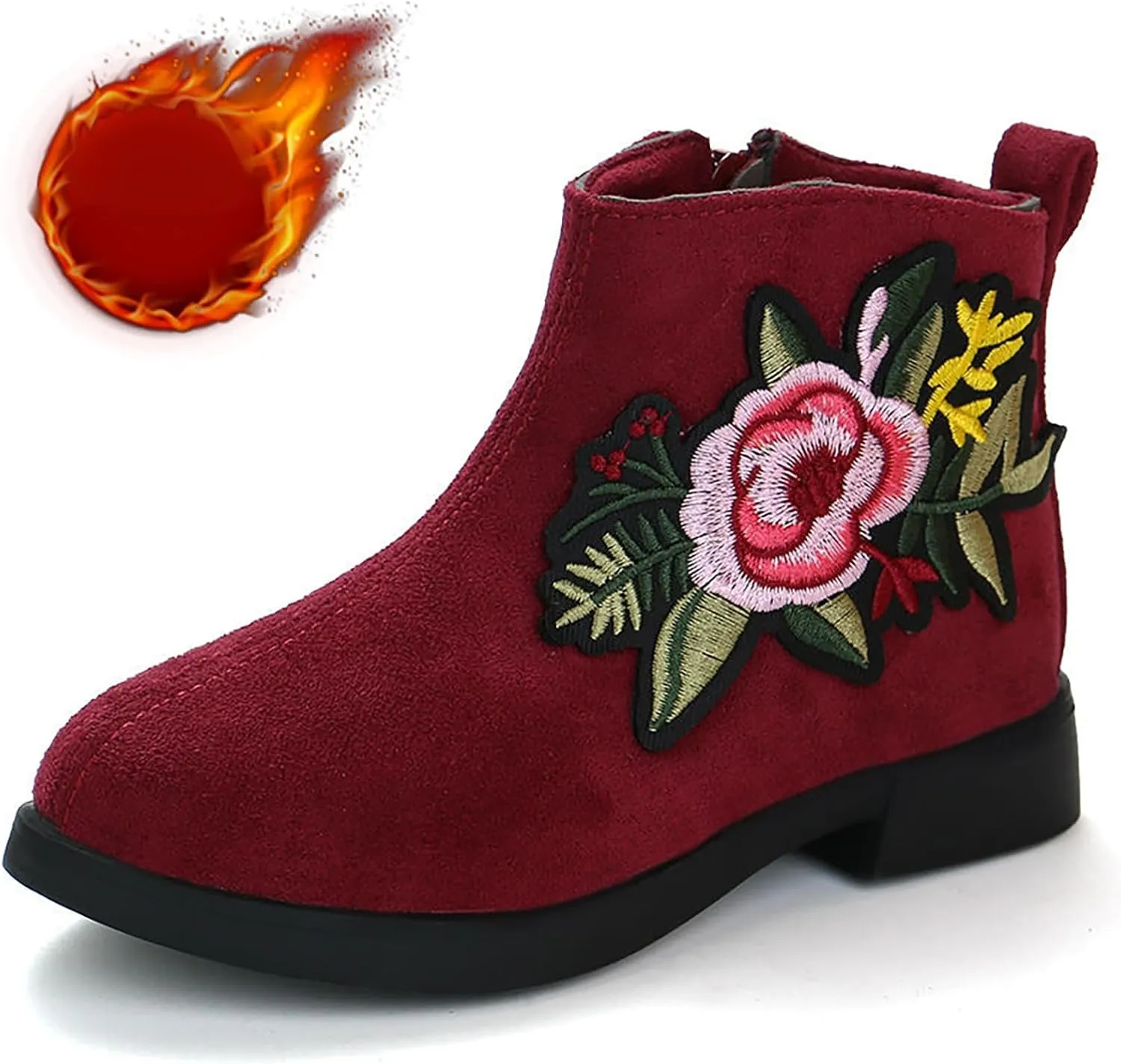 Boots for Girls Girl Boots Little Girls Western Cowboy Boots Waterproof Leather Non Slip Outdoor Ankle Snow Boots