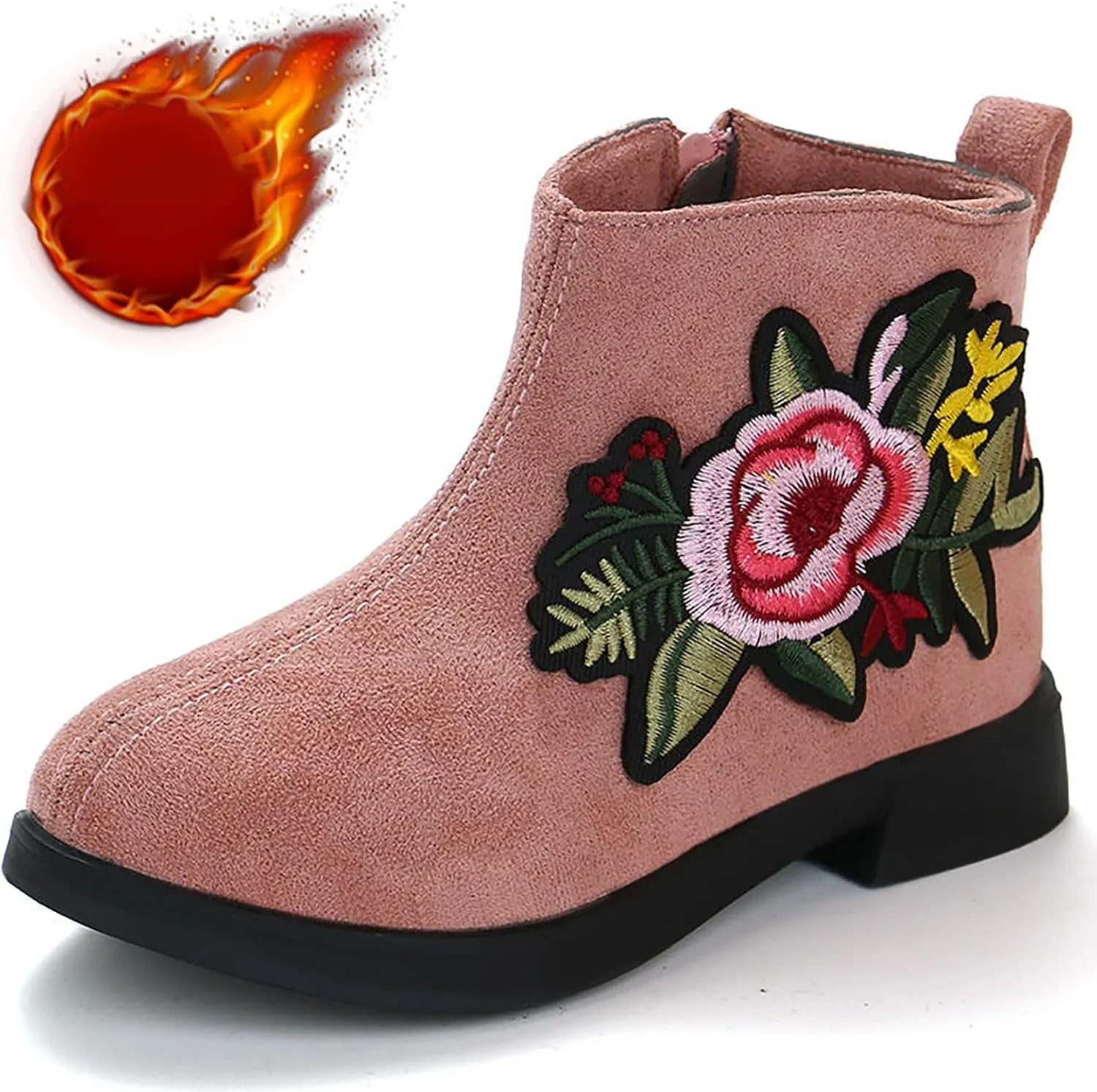 Boots for Girls Girl Boots Little Girls Western Cowboy Boots Waterproof Leather Non Slip Outdoor Ankle Snow Boots