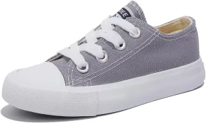 Boys Girls Baby Children's Shoes Low top lace-up Children's Canvas Shoes Back-to-School Season Small White Shoes Children's Sneakers Teens Medium and Large Kids Skateboarding Shoes