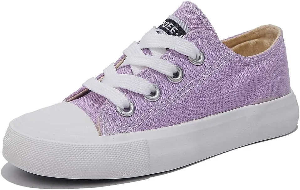 Boys Girls Baby Children's Shoes Low top lace-up Children's Canvas Shoes Back-to-School Season Small White Shoes Children's Sneakers Teens Medium and Large Kids Skateboarding Shoes