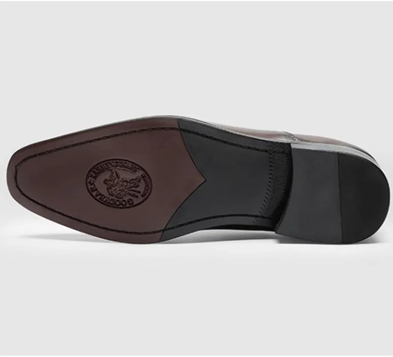 Breathable Leather Oxford Business Shoes for Men - Formal Office & Special Occasion Footwear