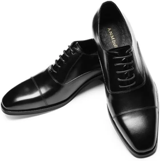 Breathable Leather Oxford Business Shoes for Men - Formal Office & Special Occasion Footwear