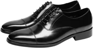 Breathable Leather Oxford Business Shoes for Men - Formal Office & Special Occasion Footwear