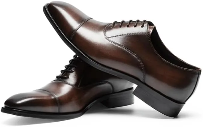 Breathable Leather Oxford Business Shoes for Men - Formal Office & Special Occasion Footwear