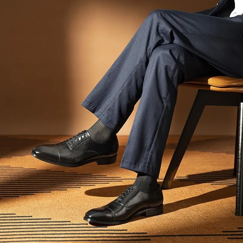 Breathable Leather Oxford Business Shoes for Men - Formal Office & Special Occasion Footwear