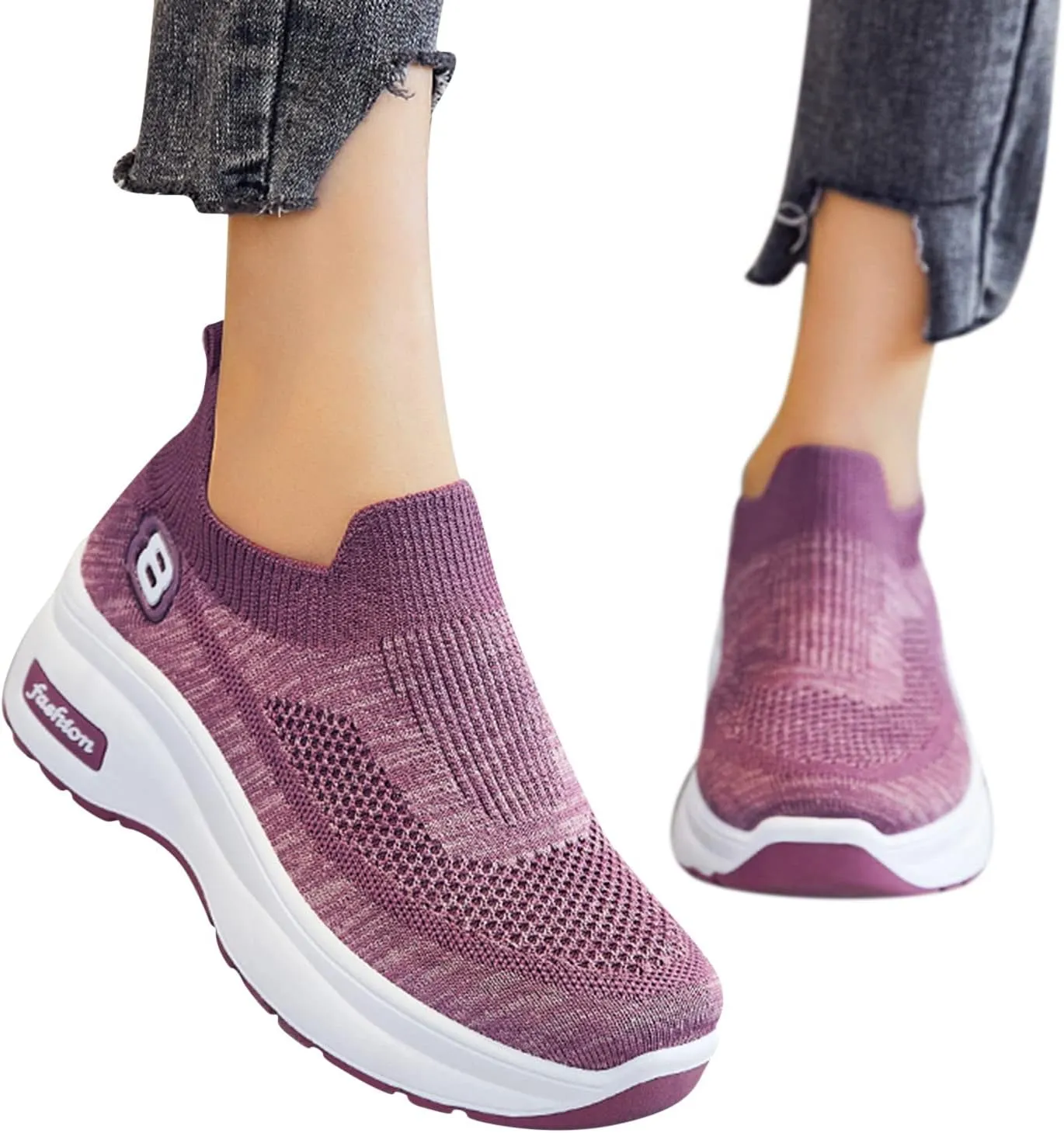 Breathable Women Shoes Leisure Trainer Shoes Running Fitness Sport Casual Wedge Outdoor Women's Things Take Vacation