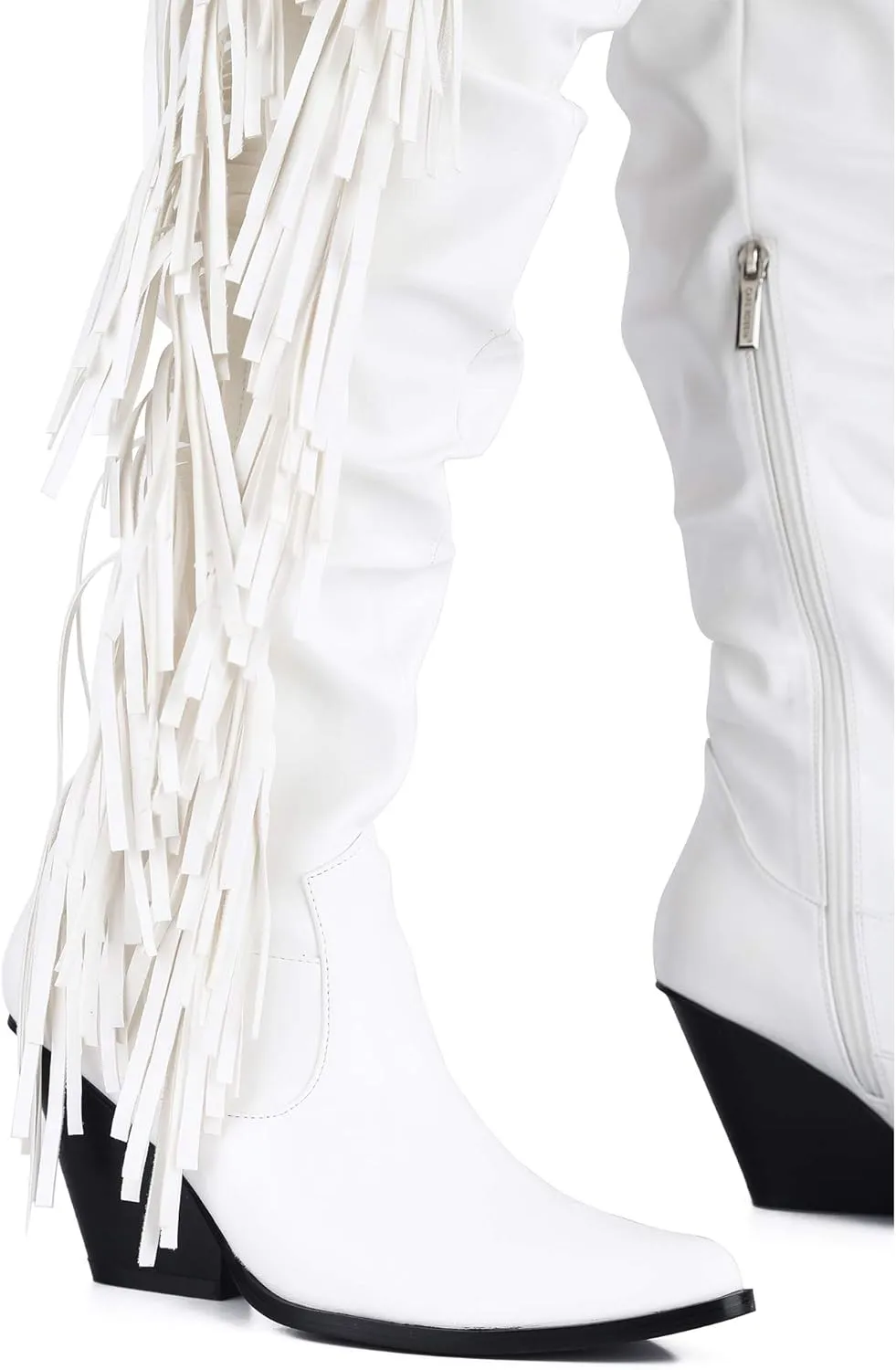 Cape Robbin Gabanna Cowboy Over The Knee Boots Women, Western Cowgirl Boots, Fashion Dress Fringe Boots for Women
