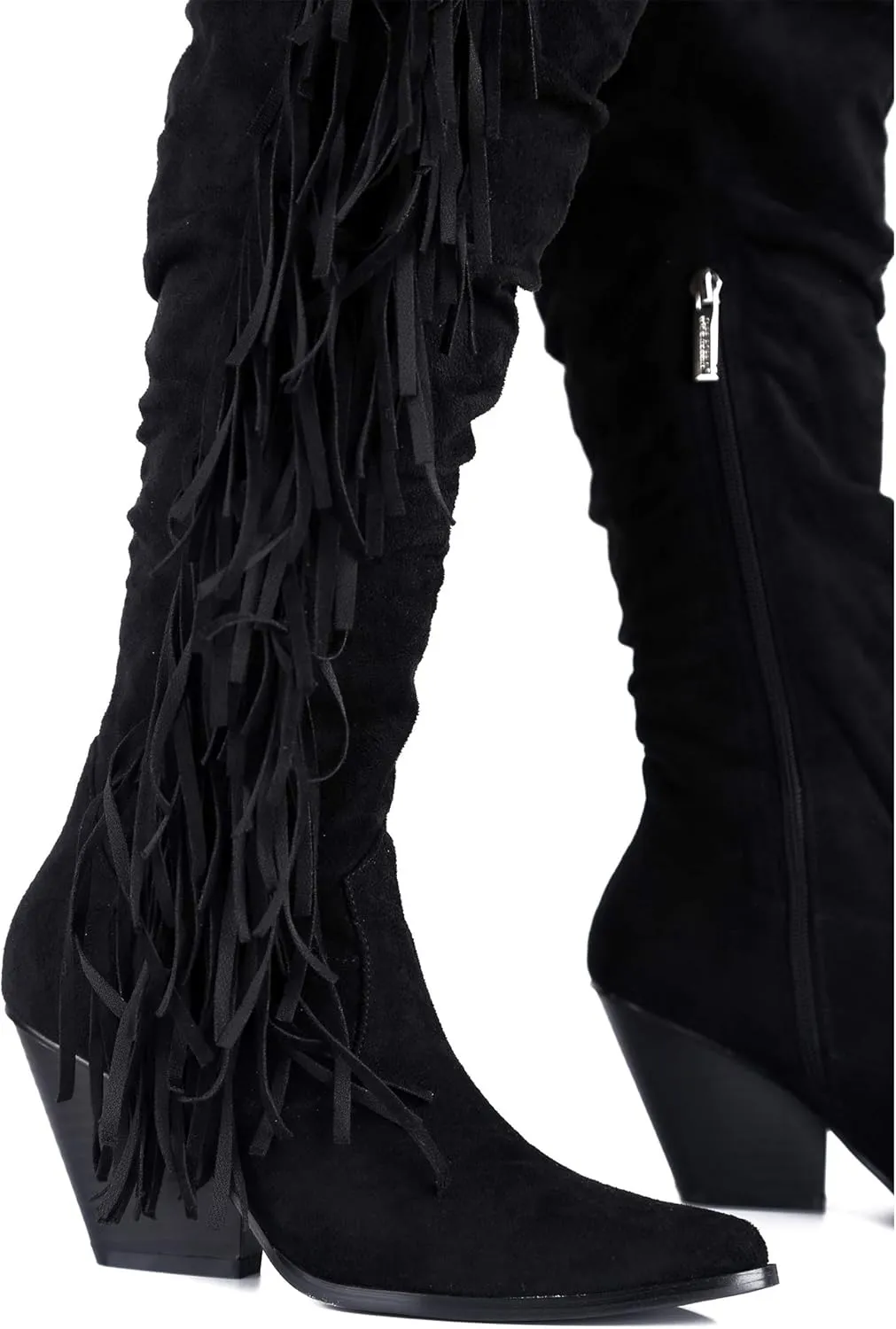 Cape Robbin Gabanna Cowboy Over The Knee Boots Women, Western Cowgirl Boots, Fashion Dress Fringe Boots for Women