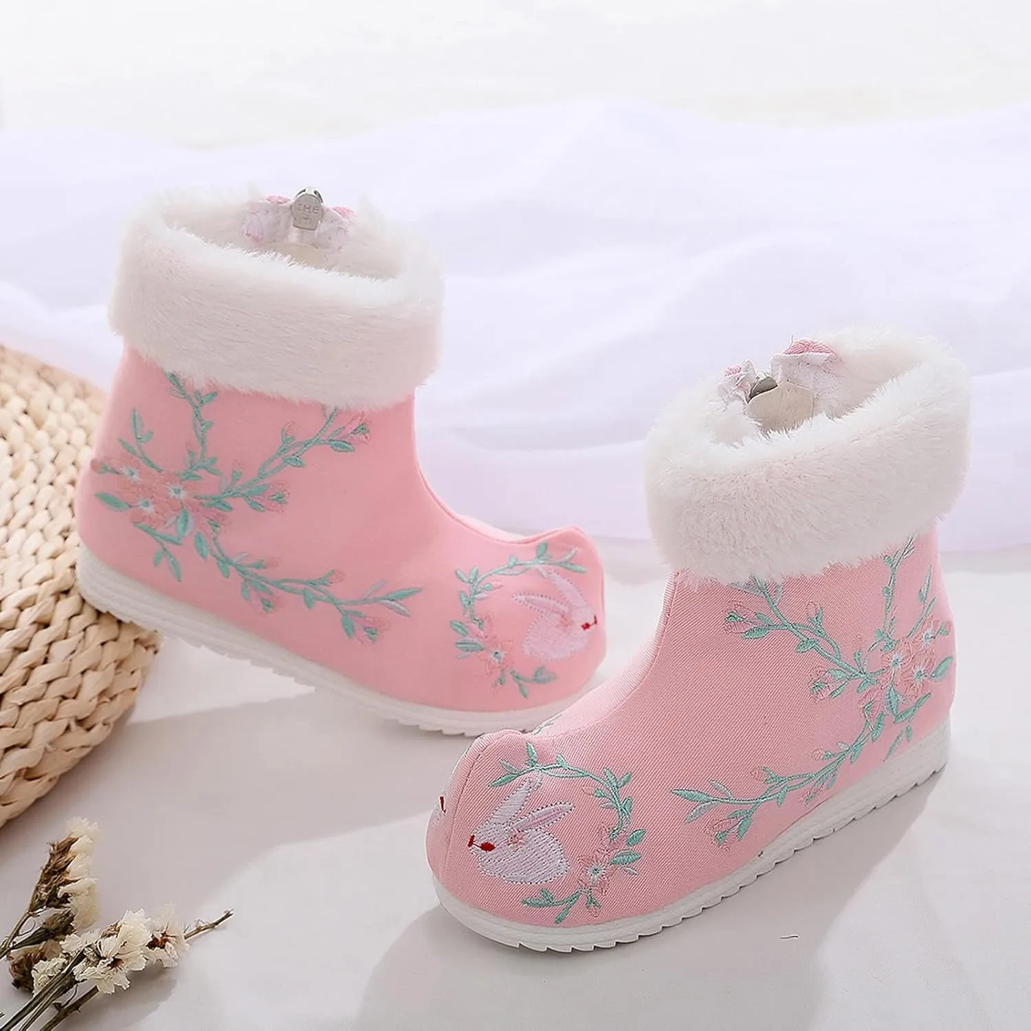 Children Shoes Cloth Shoes Wwarm Winter Snow Boots Embroidered Printed Shoes over The Knee Boots for Youth Girls