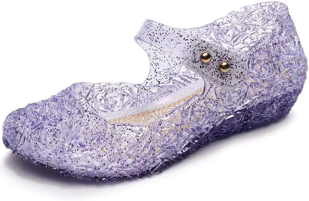 eccbox Princess Girls Sandals Dance Party Cosplay Jelly Shoes Mary Jane for Toddler Kids