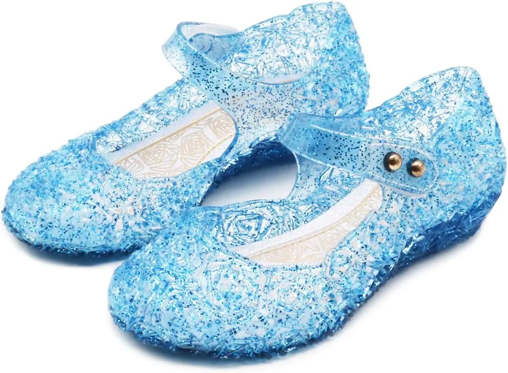 eccbox Princess Girls Sandals Dance Party Cosplay Jelly Shoes Mary Jane for Toddler Kids