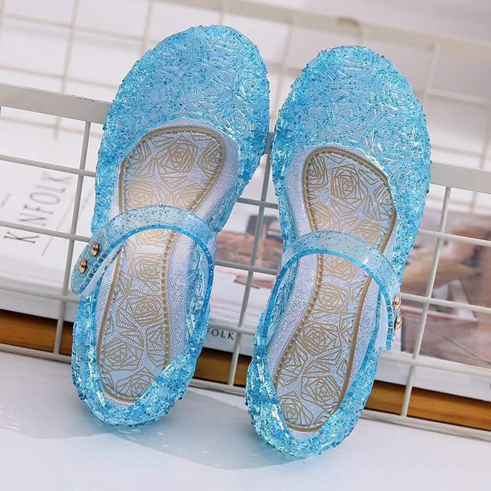 eccbox Princess Girls Sandals Dance Party Cosplay Jelly Shoes Mary Jane for Toddler Kids