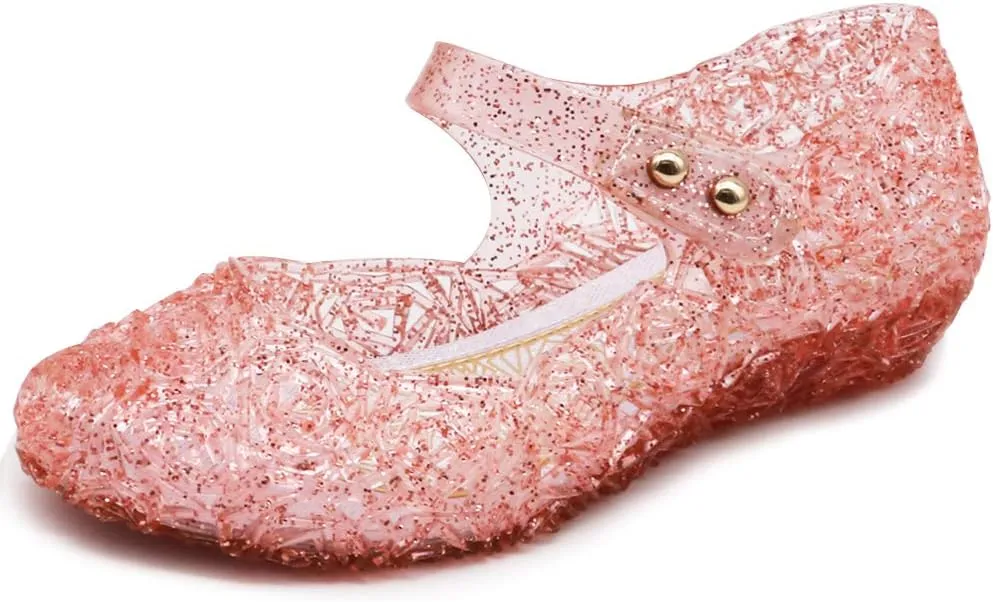eccbox Princess Girls Sandals Dance Party Cosplay Jelly Shoes Mary Jane for Toddler Kids