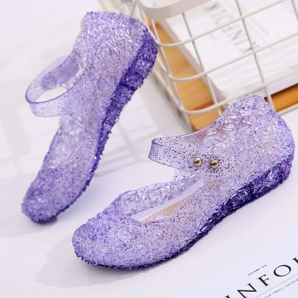 eccbox Princess Girls Sandals Dance Party Cosplay Jelly Shoes Mary Jane for Toddler Kids