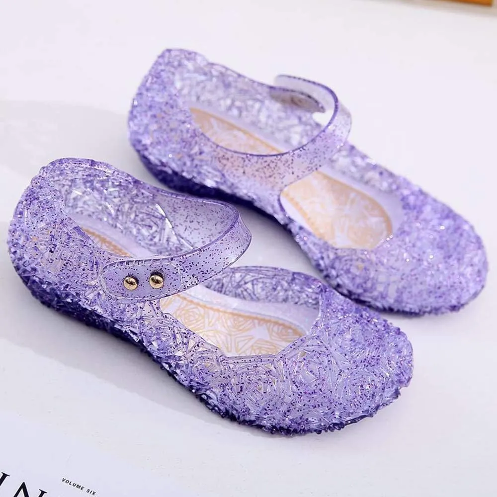 eccbox Princess Girls Sandals Dance Party Cosplay Jelly Shoes Mary Jane for Toddler Kids