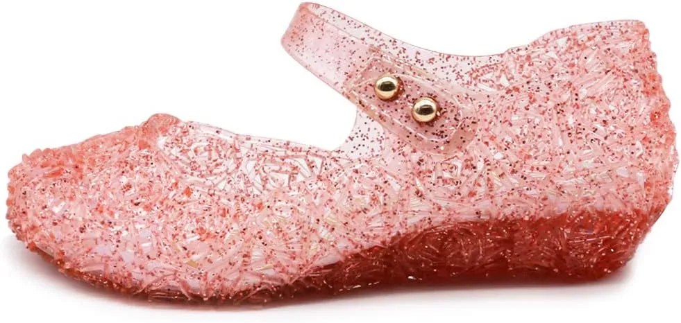 eccbox Princess Girls Sandals Dance Party Cosplay Jelly Shoes Mary Jane for Toddler Kids
