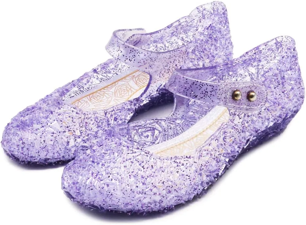 eccbox Princess Girls Sandals Dance Party Cosplay Jelly Shoes Mary Jane for Toddler Kids