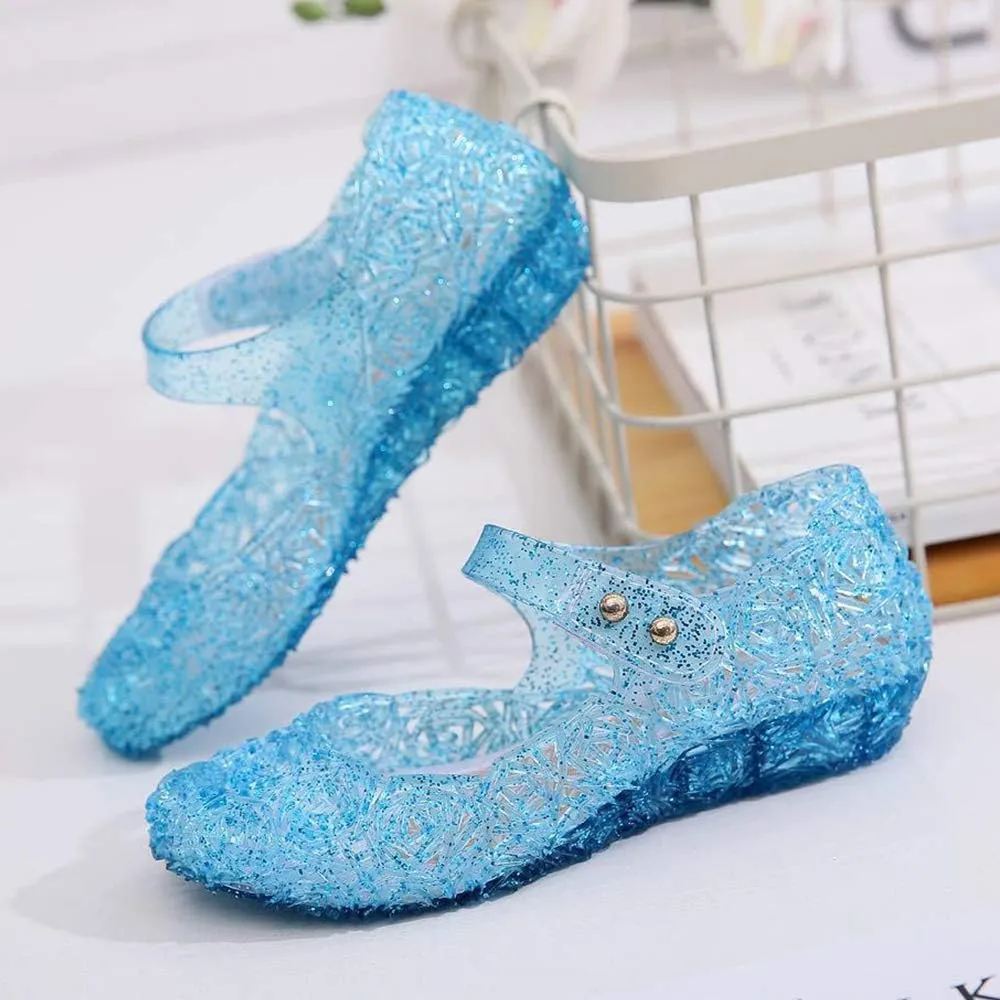 eccbox Princess Girls Sandals Dance Party Cosplay Jelly Shoes Mary Jane for Toddler Kids
