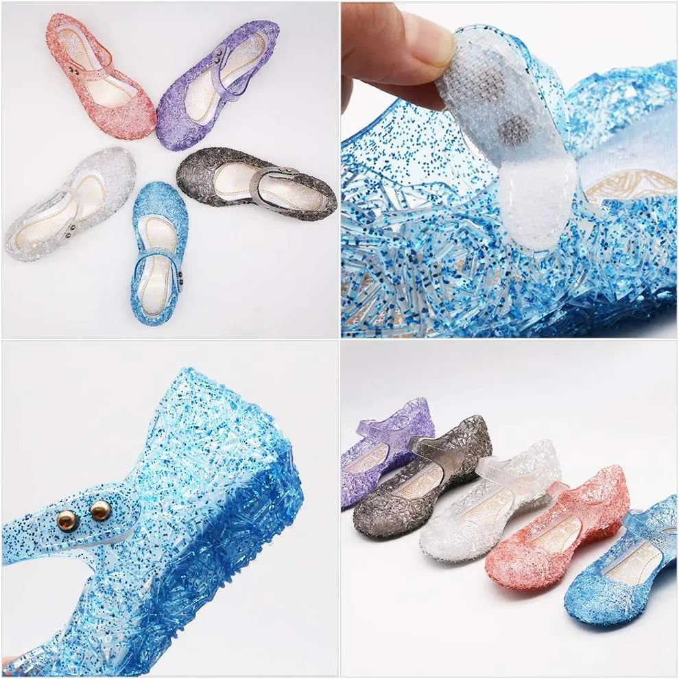 eccbox Princess Girls Sandals Dance Party Cosplay Jelly Shoes Mary Jane for Toddler Kids