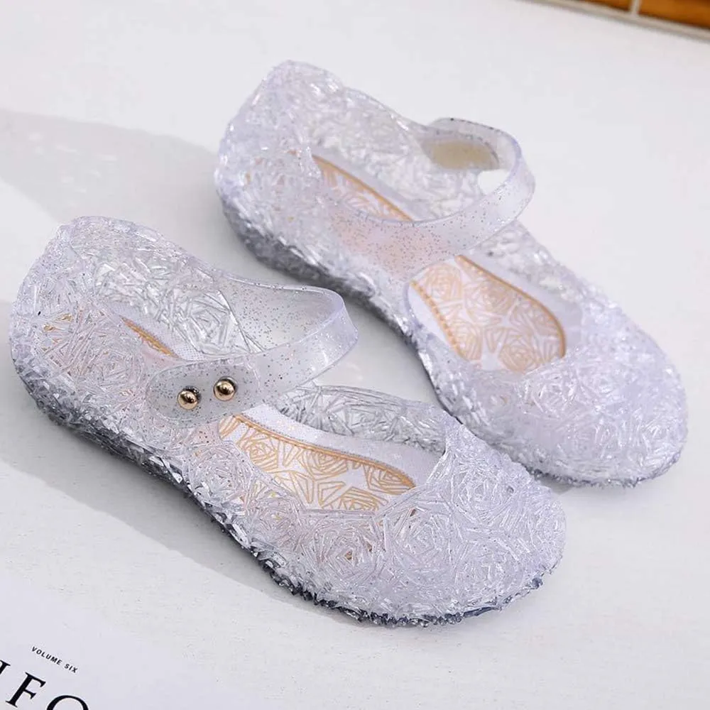 eccbox Princess Girls Sandals Dance Party Cosplay Jelly Shoes Mary Jane for Toddler Kids