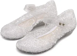 eccbox Princess Girls Sandals Dance Party Cosplay Jelly Shoes Mary Jane for Toddler Kids