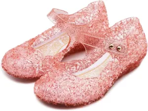 eccbox Princess Girls Sandals Dance Party Cosplay Jelly Shoes Mary Jane for Toddler Kids