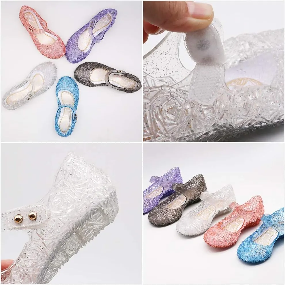 eccbox Princess Girls Sandals Dance Party Cosplay Jelly Shoes Mary Jane for Toddler Kids