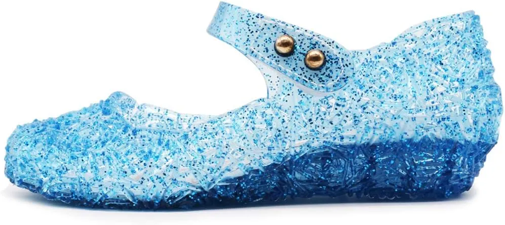 eccbox Princess Girls Sandals Dance Party Cosplay Jelly Shoes Mary Jane for Toddler Kids