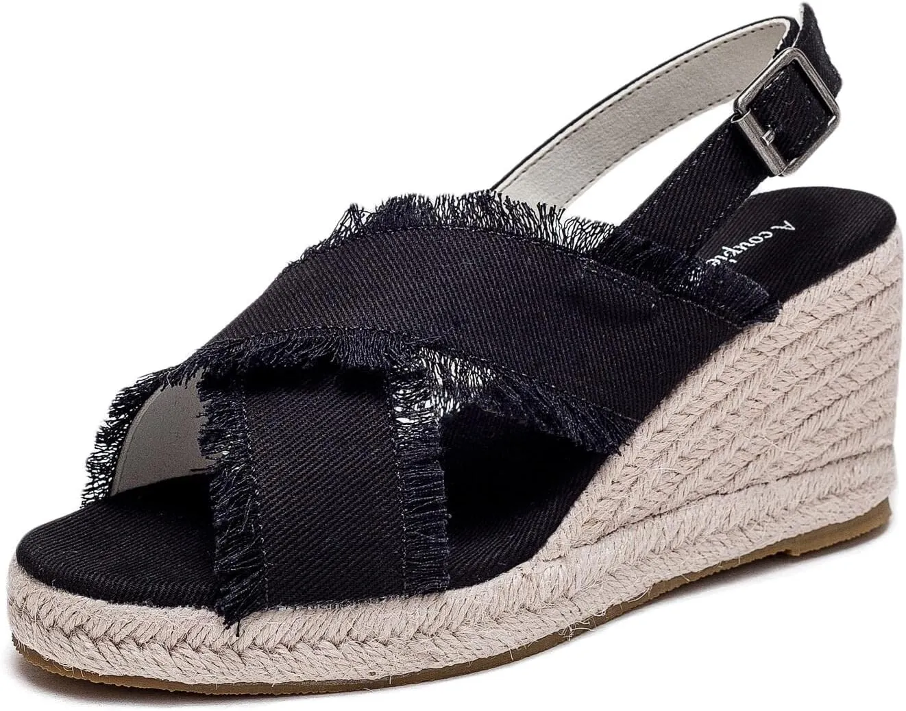 Espadrille Wedge Sandals for Women - Comfortable and Breathable Espadrilles Adjustable Foot Straps Wedges Can Be Worn with Jeans Beach Skirts