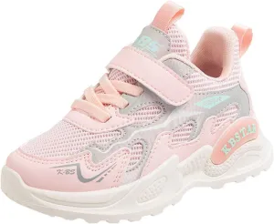 Fashion All Seasons Children Sports Girls Flat Lightweight Mesh Breathable Shoes Comfortable Slip on Shoes for