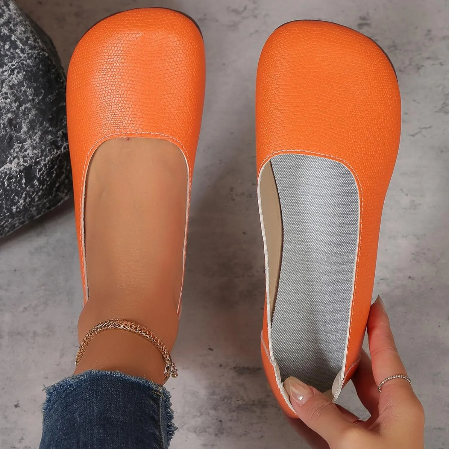 Flats for Women Round Toe Flat Shoes Slip On Ballerina Ballet Flats Dressy Comfortable Dress Walking Shoe