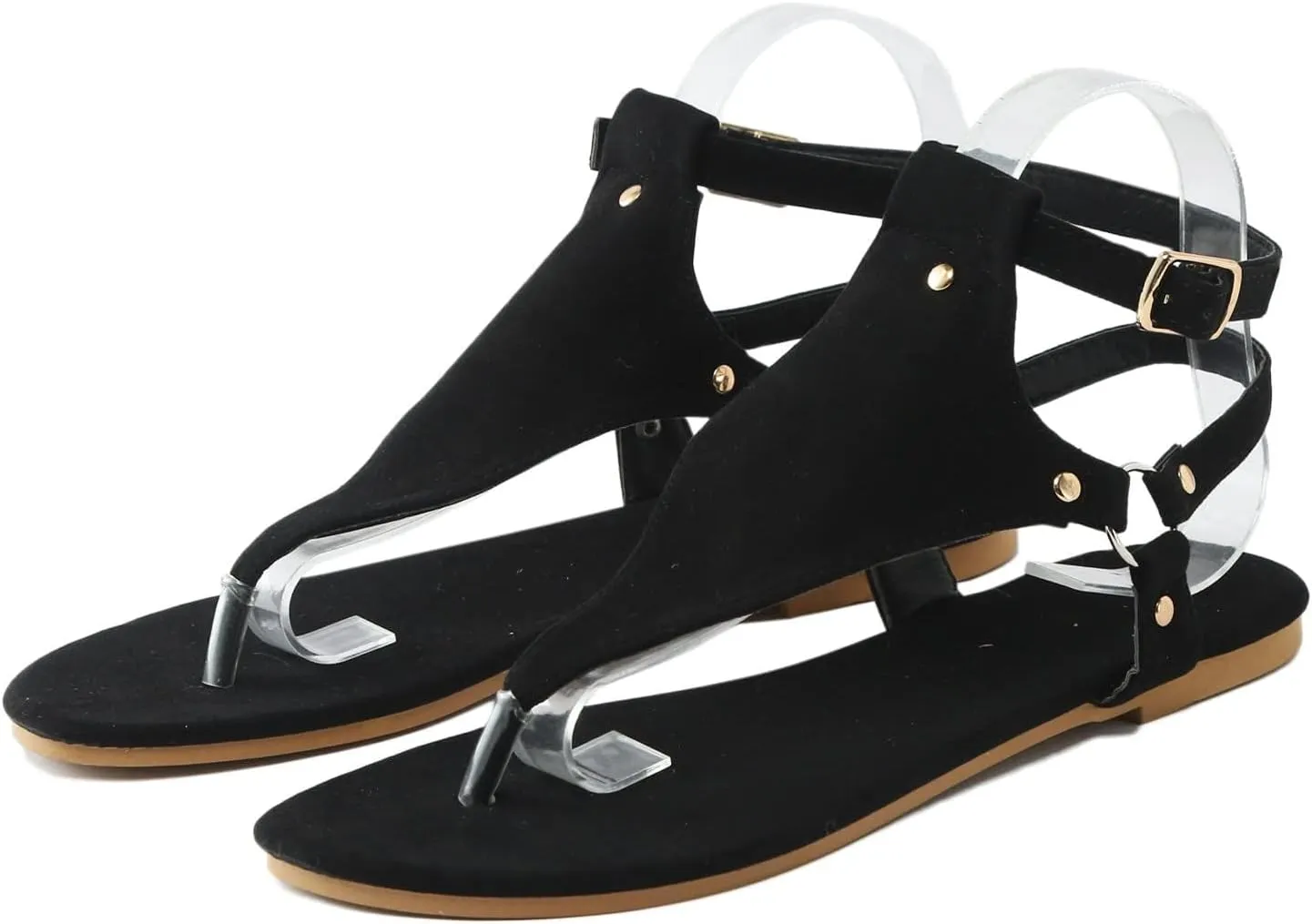 Flip Flops for Women Gladiator Sandals Open Toe Adjustable Buckle Ankle Strap Roman Retro Thong Comfortable Casual Walking Beach Sandal