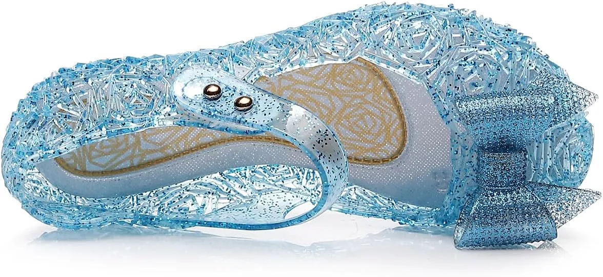 Frozen Elsa Jelly Sandals for Toddler Girls - Princess Dress Up Shoes for Cosplay & Birthday Party