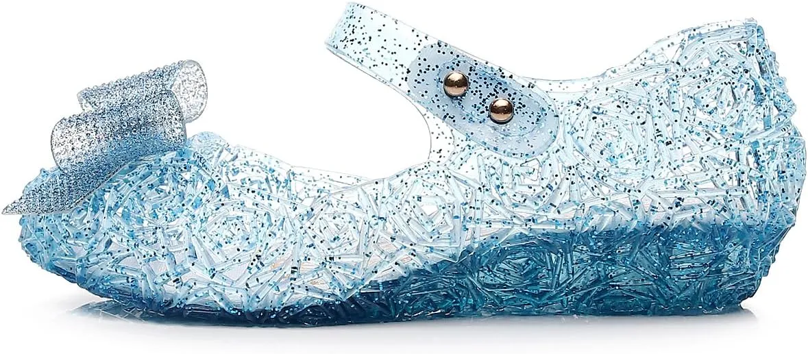 Frozen Elsa Jelly Sandals for Toddler Girls - Princess Dress Up Shoes for Cosplay & Birthday Party