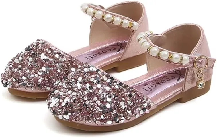 Girls and Toddlers Sparkle Special Occasion Mary Jane Flats