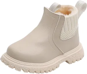 Girls Boots, Girl Fashion Comfort Leather Boots Slip On Sole Ankle Booties Ankle Boots Outdoor Hiking Short Boots