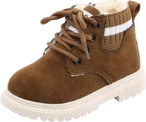 Girls Boots, Girls Flat Heel Outdoor Waterproof Hiking Ankle Booties Girls Short Ankle Boots Non-Slip Snow Booties
