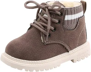 Girls Boots, Girls Flat Heel Outdoor Waterproof Hiking Ankle Booties Girls Short Ankle Boots Non-Slip Snow Booties
