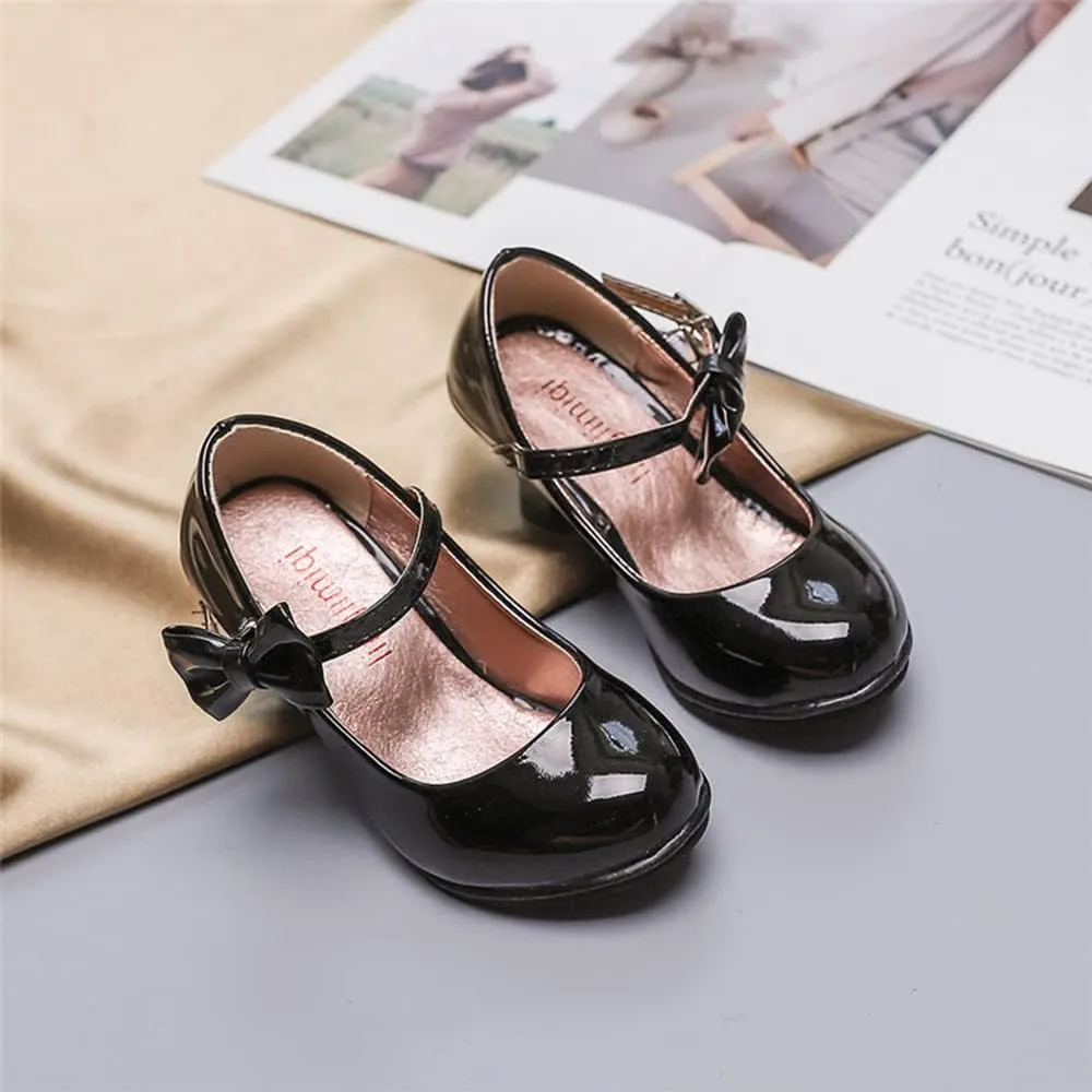 Girls Mary Jane Heels Dress Shoes Comfortable Princess Party Wedding Pumps for Toddler Little Kid