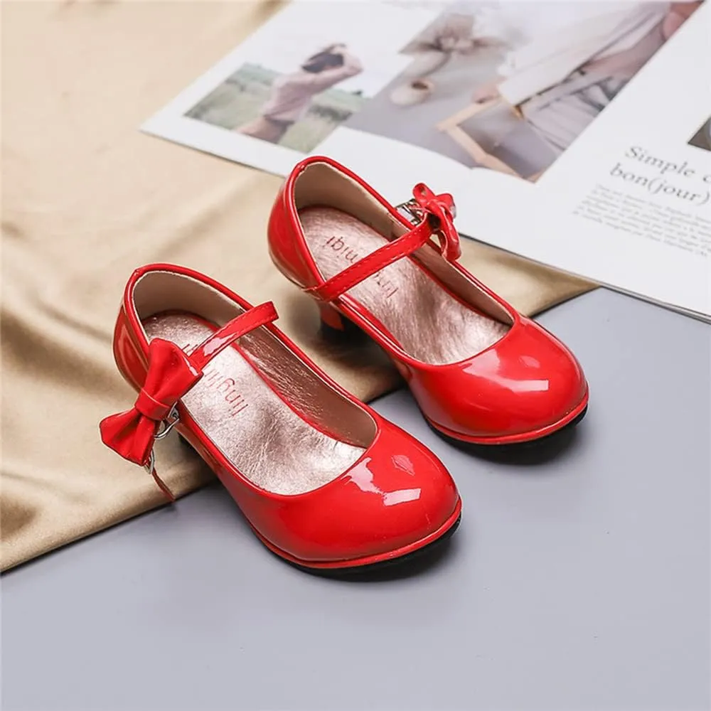 Girls Mary Jane Heels Dress Shoes Comfortable Princess Party Wedding Pumps for Toddler Little Kid