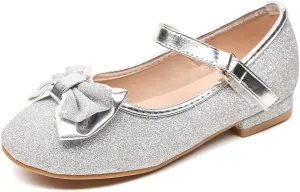Girls Mary Jane Shoes Glitter Wedding Dress Flats Party Pump Shoes