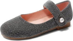 Girl's Retro Penny Pearl Strap Closed Square Toe Low Chunky Heel Snap Comfortable Ballets Work Vintage Office Flats Formal Occasion Concise Dating Wedding Casual Daily Wear Shoes