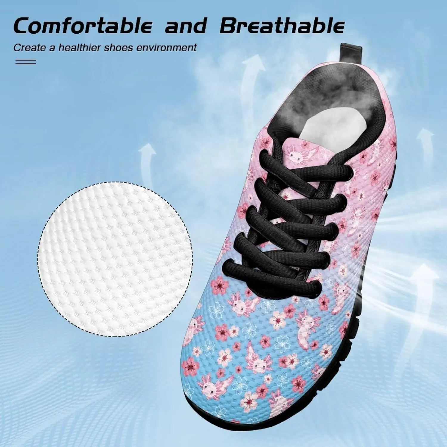 Girls Running Shoes Lightweight Athletic Sports Shoes Kids Non-Slip Lace-up Sneakers Breathable for Tennis Walking