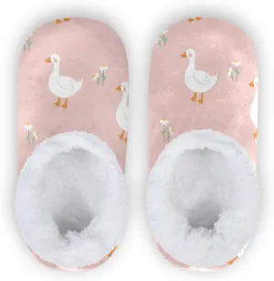 Gredecor Slippers for Kids House Fuzzy Slippers Indoor Soft Non Slip Casual Shoes for Boys Girls, 9-13.5