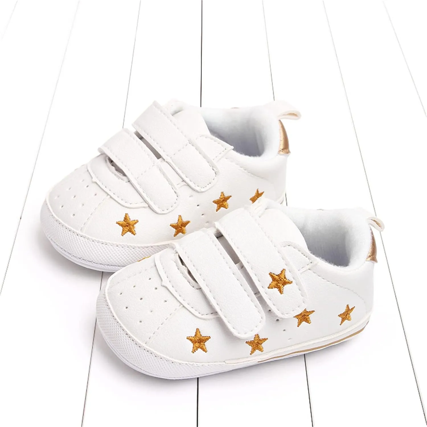Heart Pattern Baby Girls Loafers Prewalker Dress Shoes Infant Cute Double Strap Flat Bottom Casual Sports Shoes