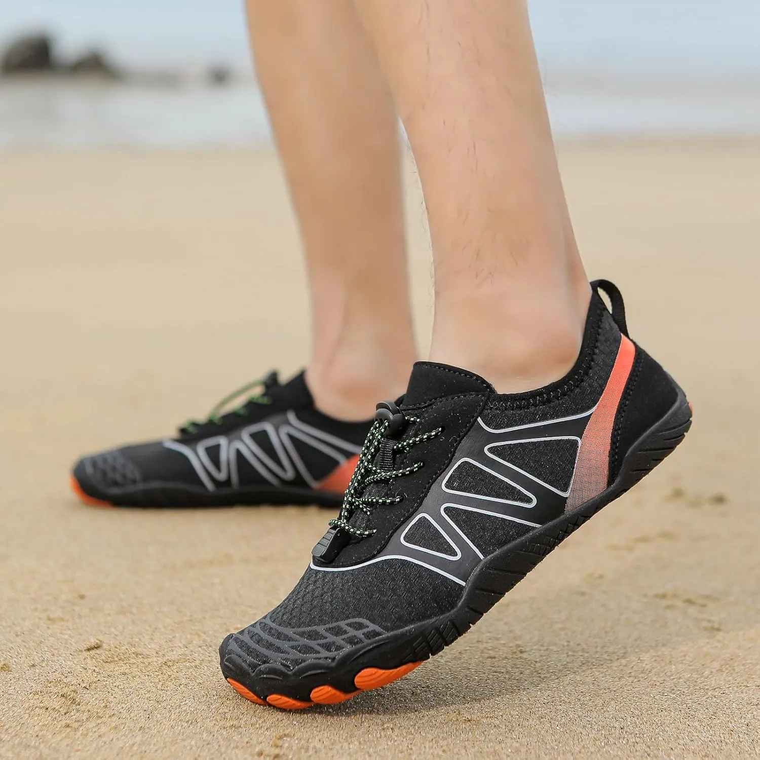Hike Barefoot Shoes Women Wide Toe Box Healthy Hiking Water Shoes with Arch Support for Women Walking Wide Toe Box Non-Slip Outdoor Sports Zero Drop Shoe Walking Outdoor Breathable Footwear