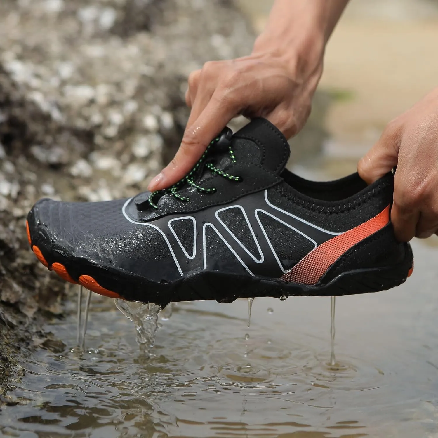 Hike Barefoot Shoes Women Wide Toe Box Healthy Hiking Water Shoes with Arch Support for Women Walking Wide Toe Box Non-Slip Outdoor Sports Zero Drop Shoe Walking Outdoor Breathable Footwear